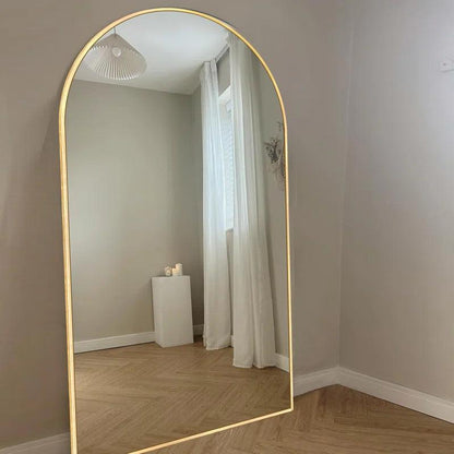 Grand Archway Wide Metal Frame Full Length Mirror