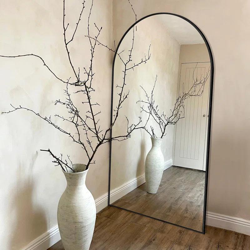 Grand Archway Wide Metal Frame Full Length Mirror