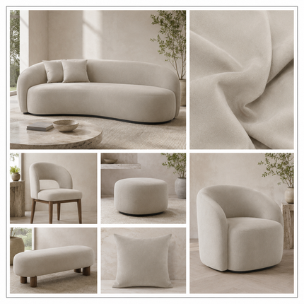 BELLA - Upholstery Fabric- Soft Beige