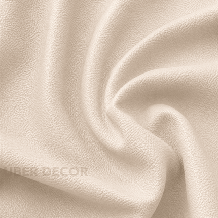KLASSY- Leatherette Faux Leather Upholstery Fabric- Cream Beige