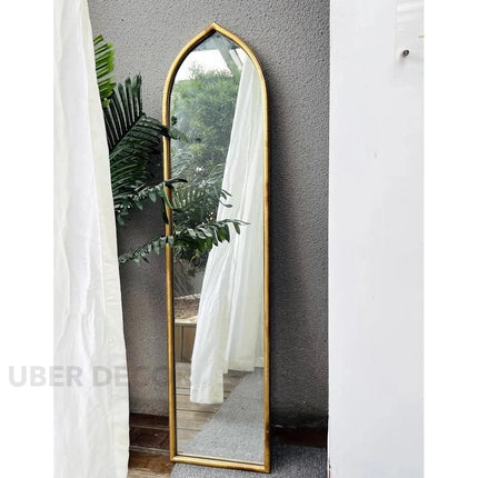 Moroccan Elegance Full Length Wall Bedroom Mirror- Vintage Arched Shaped Long Mirror for Dressing