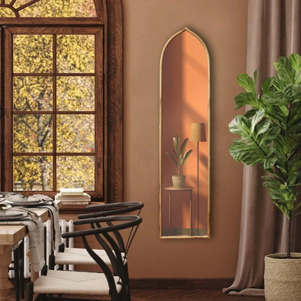 Moroccan Elegance Full Length Wall Bedroom Mirror- Vintage Arched Shaped Long Mirror for Dressing