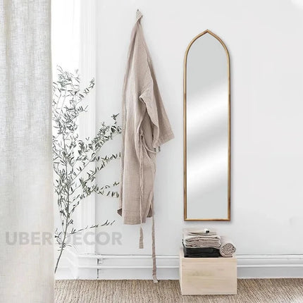 Moroccan Elegance Full Length Wall Bedroom Mirror- Vintage Arched Shaped Long Mirror for Dressing