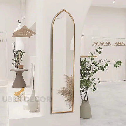 Moroccan Elegance Vintage Arched Full Length Wall Mirror for Dressing – Uber Decor