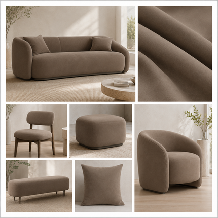 BELLA - Upholstery Fabric- Sandstone Brown