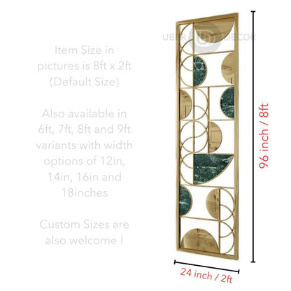 Gold Accent Metal Room Divider Screen Room Partition - Custom Metal Partitions in Stainless Steel