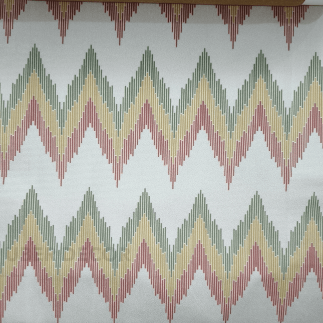 Teksun - Pastel Zigzag Gradient Textured Suede Upholstery Fabric - Multicolor Gradient Chevron