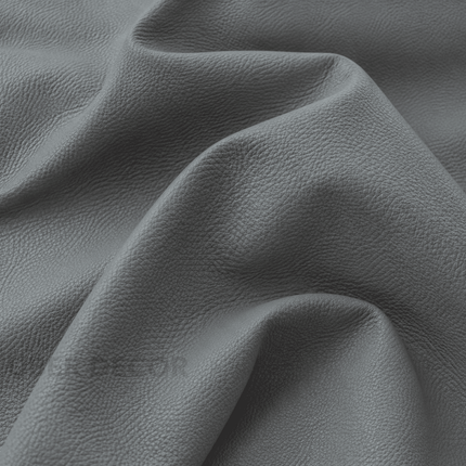 KLASSY- Leatherette Faux Leather Upholstery Fabric- Storm Gray