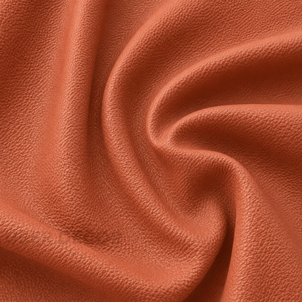 KLASSY- Leatherette Faux Leather Upholstery Fabric- Terracotta