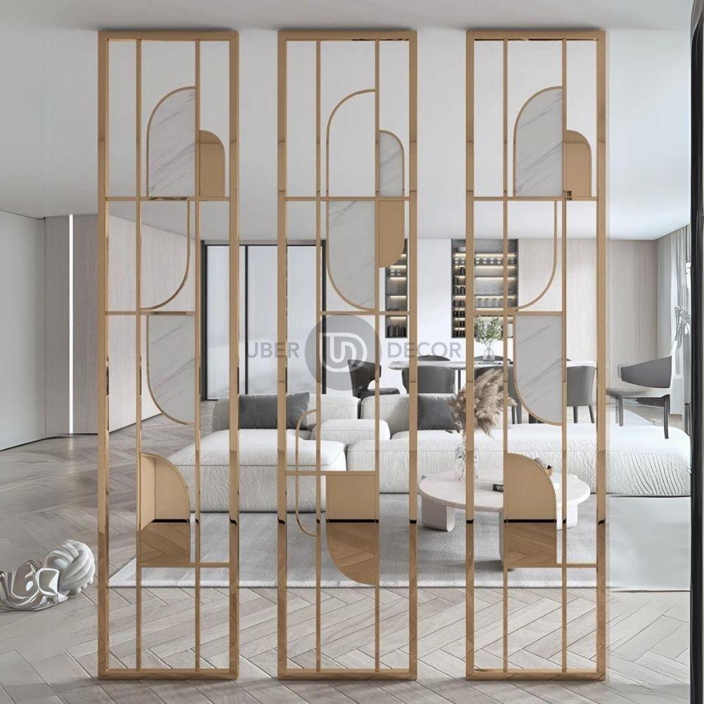 Modern Luxury Stainless Steel Room Partition Wall Room Divider - Customizable Metal Room Separator