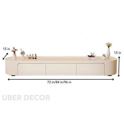 Ovara Loop – Modern TV Cabinet, Nordic Inspired Storage Console, Rounded Edge Design