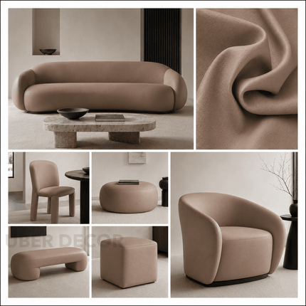 KOREAN LEATHER- Leatherette Faux Leather Upholstery Fabric- Soft Fawn