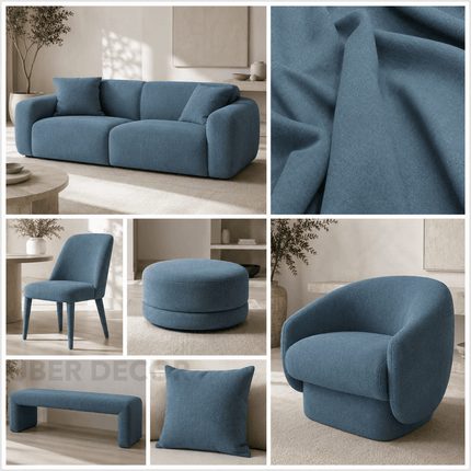 DENMARK - Upholstery Fabric- Storm Blue