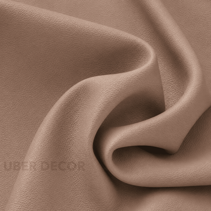 KOREAN LEATHER- Leatherette Faux Leather Upholstery Fabric- Soft Fawn