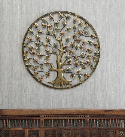 Metallic Tree of Life Wall Hanging Decor Metal Wall Art