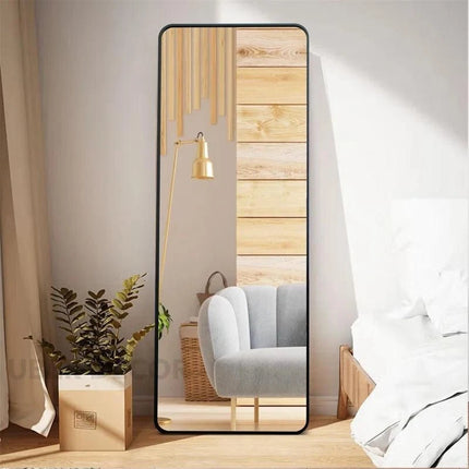 Elegant Quad Marvel Curved Rectangle Full Length Large Standing Mirror for Bedroom