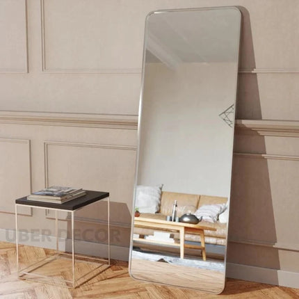 Elegant Quad Marvel Curved Rectangle Full Length Large Standing Mirror for Bedroom