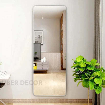 Elegant Quad Marvel Curved Rectangle Full Length Large Standing Mirror for Bedroom