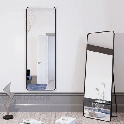 Elegant Quad Marvel Curved Rectangle Full Length Large Standing Mirror for Bedroom