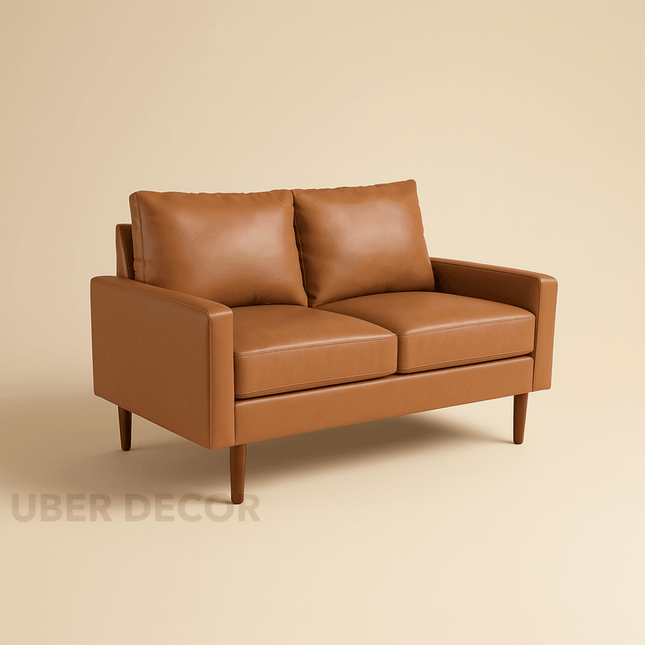 Rikka 57" Square Arm 2-Seater Couch – Customisable Compact Sofa for Living Room or Office