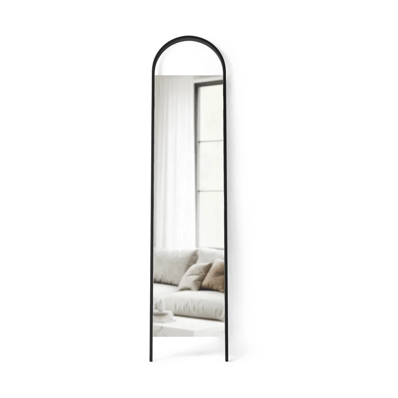 Twin-Pillar Metal Frame Arched Full Length Mirror