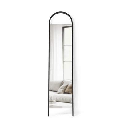 Twin-Pillar Metal Frame Arched Full Length Mirror