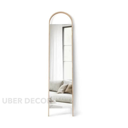 Twin-Pillar Arch Full Length Mirror- Metal Leaning Free Standing Mirror for Bedroom