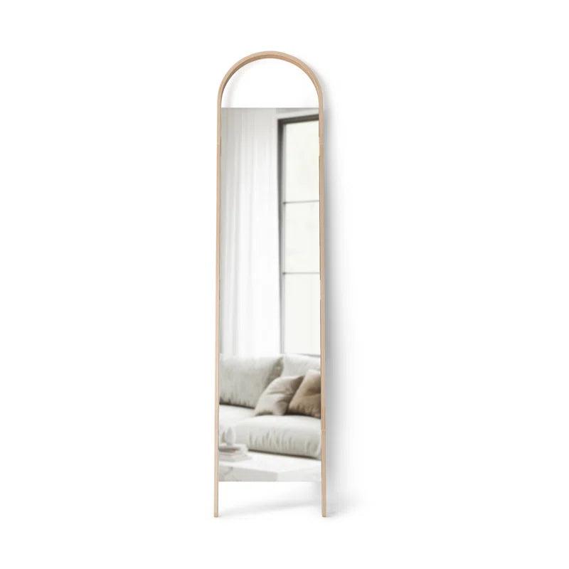 Twin-Pillar Metal Frame Arched Full Length Mirror