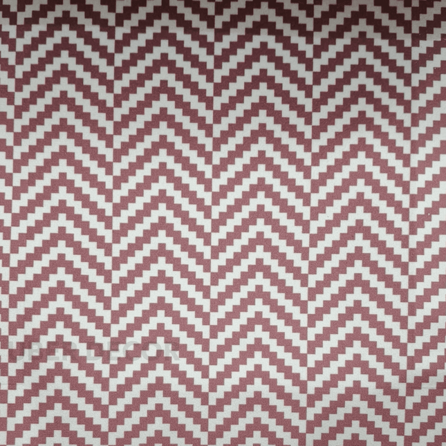 Teksun - Soft Pink Stair-Step Pattern Textured Suede Upholstery Fabric - Vintage Rose Zigzag