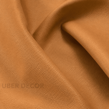 KLASSY- Leatherette Faux Leather Upholstery Fabric- Warm Ochre