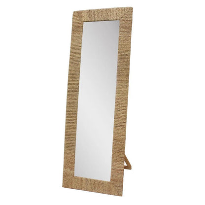 EcoChic Reflection: Jute-Rope Framed Full-Length Mirror