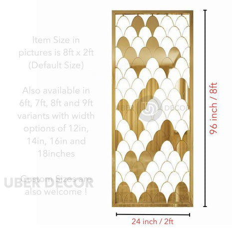 Geometric Metal Room Divider Partition Room Separator - Custom Metal Partitions in Stainless Steel - Uber Decor