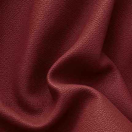 KLASSY- Leatherette Faux Leather Upholstery Fabric- Deep Burgundy