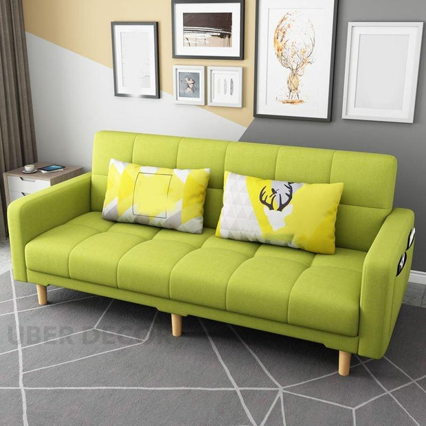 Barcelona 66" Sofa Bed- 3 Seater Small Foldable Dual-Purpose Double Sofa Come Bed for Home or Office - Uber Decor