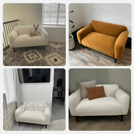 Valencia 50" 2-Seater Couch   Plush Soft-Edge Sofa for Living & Lounge Spaces