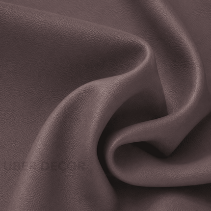 KOREAN LEATHER- Leatherette Faux Leather Upholstery Fabric- Cocoa Rose