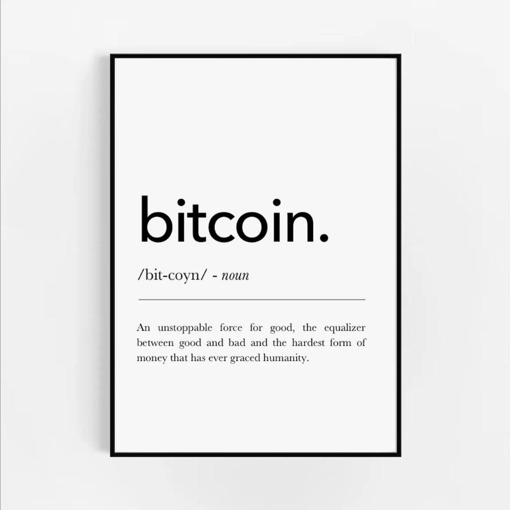 Bitcoin Definition: The Revolution Wall Art