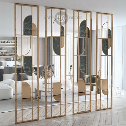 Modern Luxury Stainless Steel Room Partition Wall Room Divider - Customizable Metal Room Separator