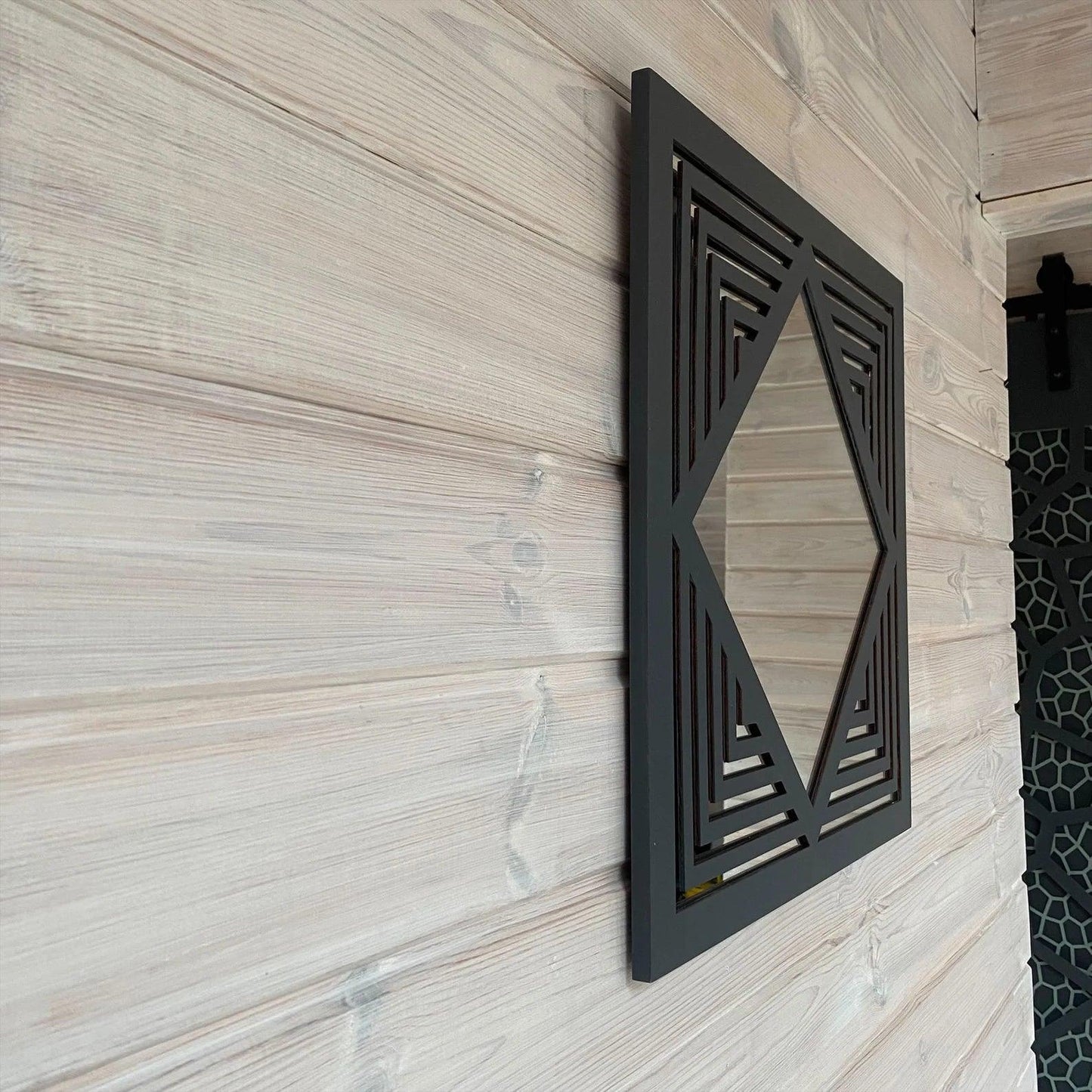 Square Echo Geometric Wall Mirror