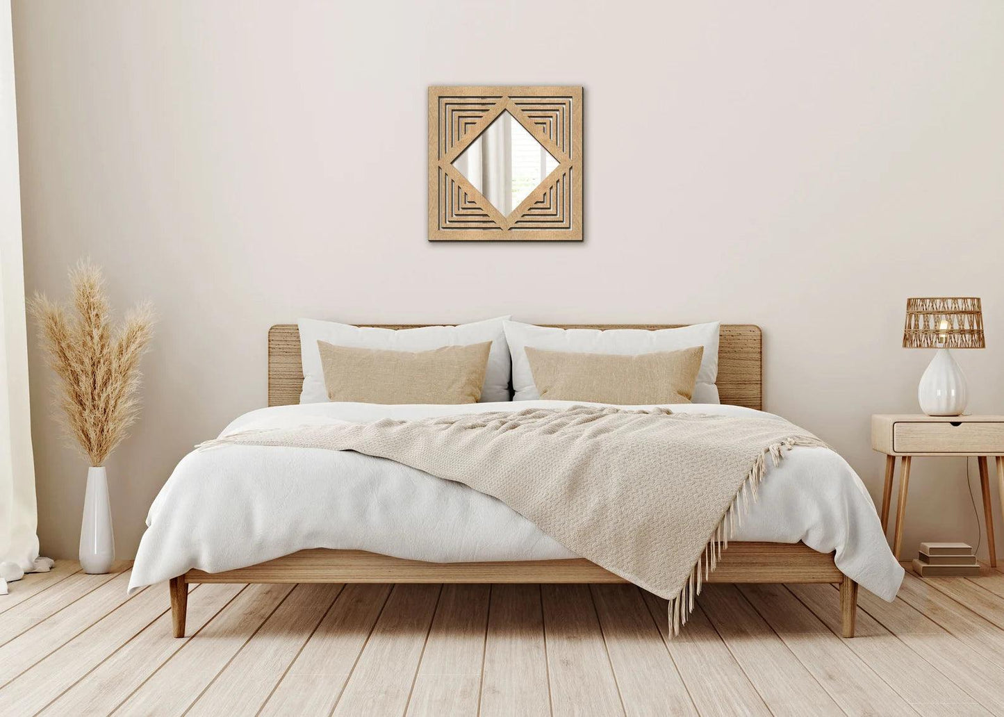 Square Echo Geometric Wall Mirror