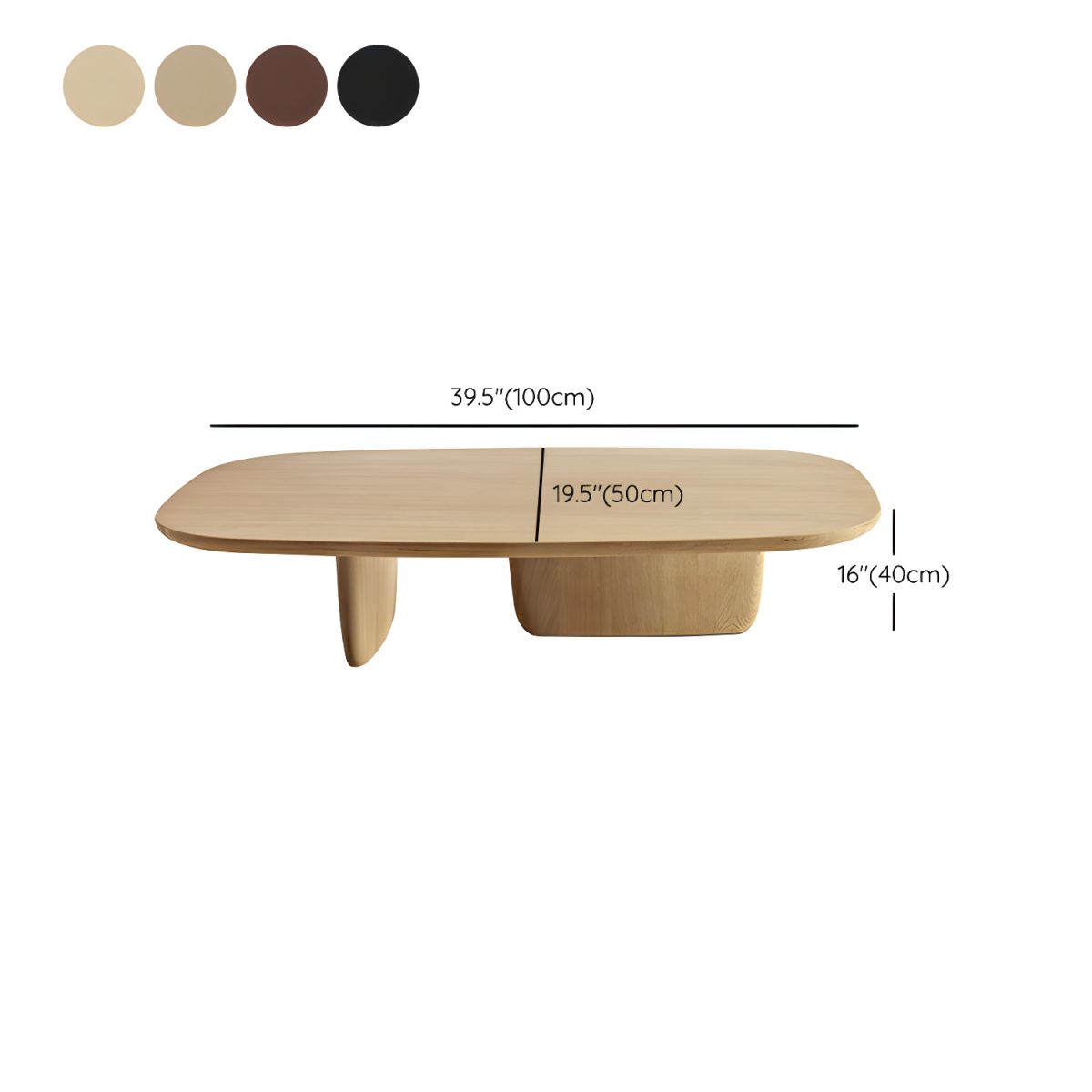 Thames Nova Nordic Minimalist Coffee Table – Solid Walnut Top with Wooden Legs, Matte Finish – Luxury Modern Décor for Living Room