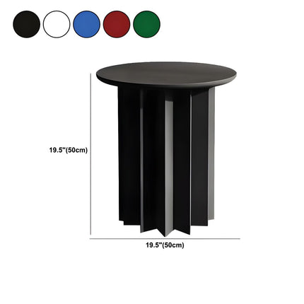 Pripet Coffee Table, Modern Sculptural Round Minimalist Accent Table with Pleated Column Base for Living Room