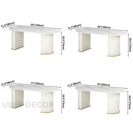 Hearthstone Luxe Round-Base Dining Set – Art Deco Modern Elegance for Sophisticated Homes