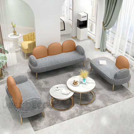 Rotterdam Modern Sofa Contemporary Houndstooth & Soft Backrest Couch for Living Room