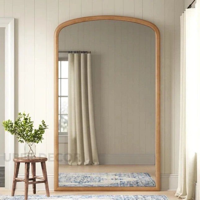 WideGrand Vista Full Length Extra Wide Size Top Arched Standing Mirror for Bedroom