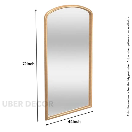 WideGrand Vista Full Length Extra Wide Size Top Arched Standing Mirror for Bedroom