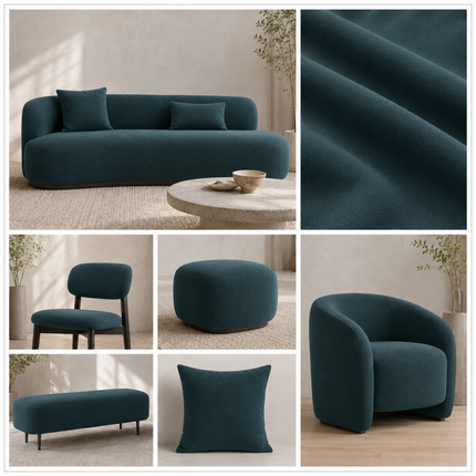 BELLA - Upholstery Fabric- Shadow Teal