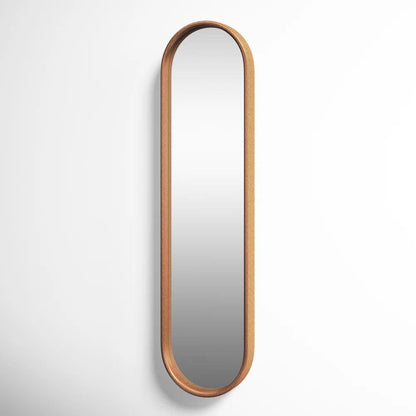 SlimCapsule Reflection Metal Pill Shaped Long Bedside Mirror