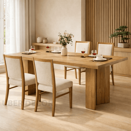 The Hearthside Custom Made Dining Table Mid Century Modern Inspired Design Bespoke Handcrafted Elegance Ideal for Modern and Classic Dining Rooms
