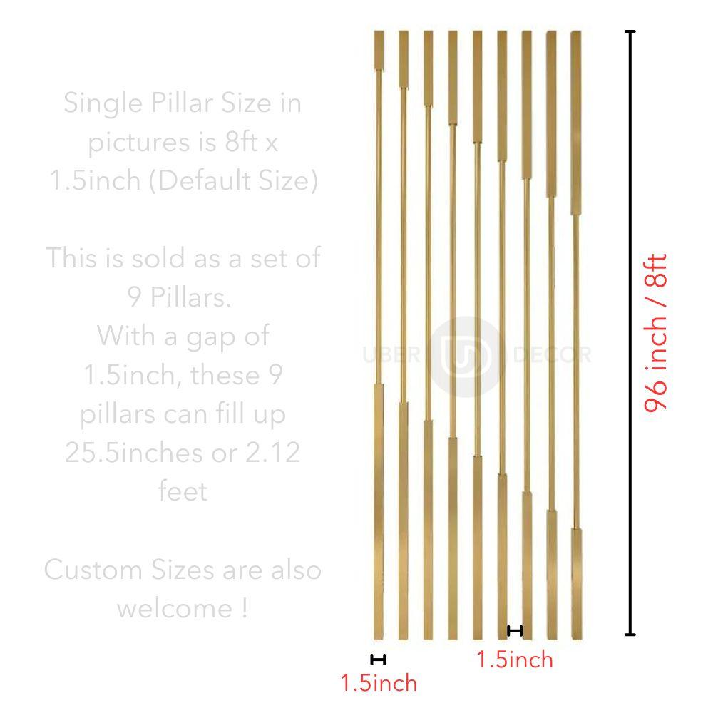 Contemporary Metal Rods Stainless Steel Beam Partition Room Divider Room Separator- Custom Metal Partitions in Stainless Steel